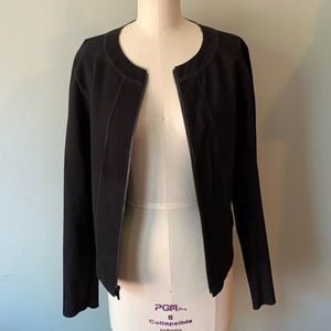 Halogen leather jacket reversible